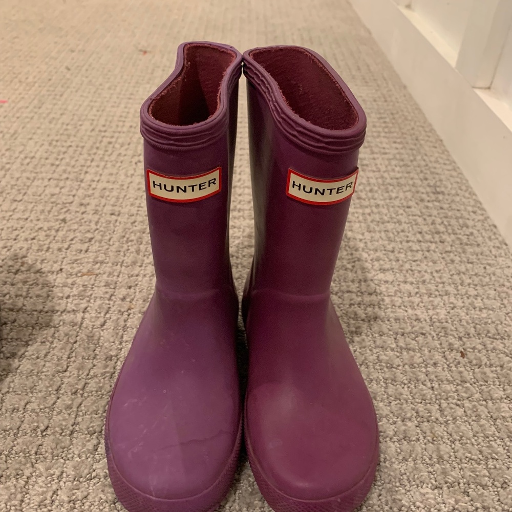 Hunter rain boots little kids size 8